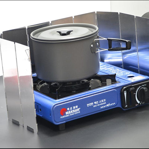 Shield Folding Outdoor Picnic BBQ Gas Stove Camping Screen-OS01248-Veeddydropshipping