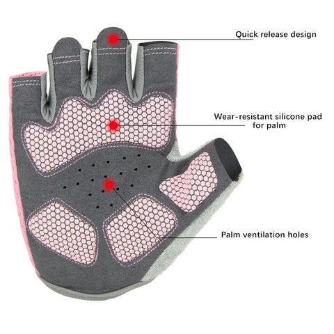 Fitness Weight Lifting Gym Gloves Half Finger Anti-Slip Breathable Bicycle -OS00948-Veeddydropshipping