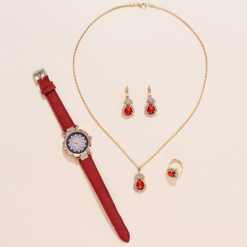 5pcs Set Watches Women Leather Watch Simple Casual -JW00884-Veeddydropshipping