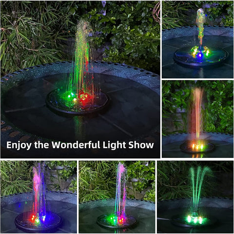 Solar Fountain Water Pump with LED Lights-TI00724-Veeddydropshipping