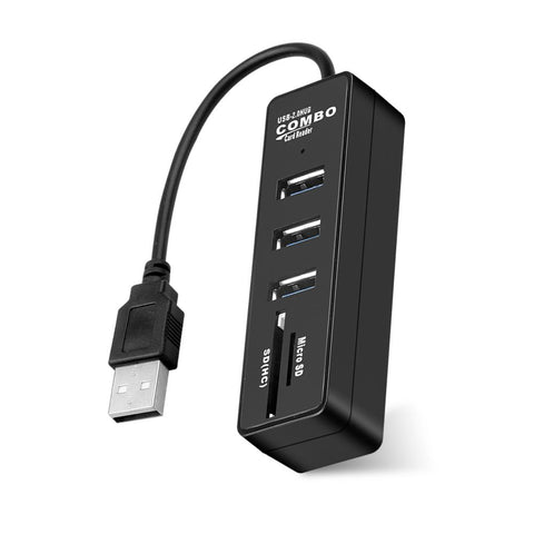 USB Combo Hub Multi USB 2.0 Hub 3 Ports Splitter-CO00118-Veeddydropshipping