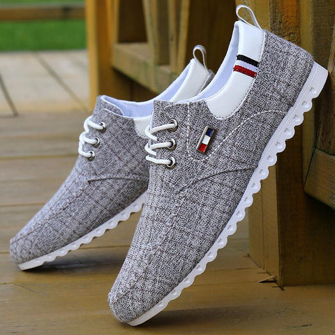 Casual Canvas Driving Lace Up Flat Shoes Lightweight-BS01380-Veeddydropshipping