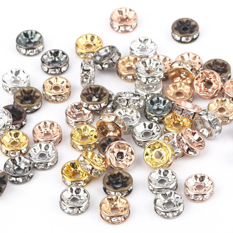 Square Rhinestone  Crystal Spacer Beads For Jewelry Making DIY -JW01510-Veeddydropshipping