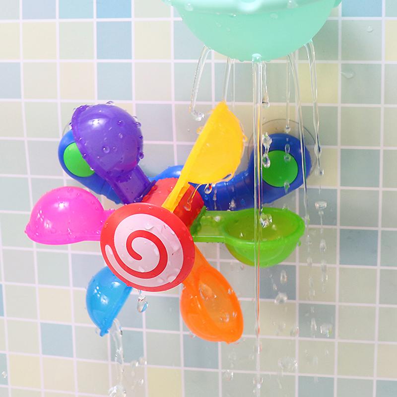 Baby Bath Toys Colorful Waterwheel Bathing Sucker Bathtub Water Spray-TB00493-Veeddydropshipping