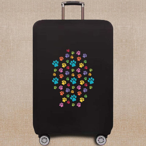 Suitable for 18-28 Inch Suitcase Case Dust Cover Dog Footprints-BS00744-Veeddydropshipping