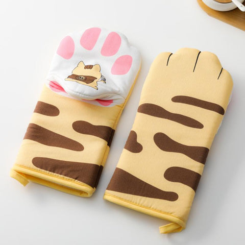 Cute Cat Paws Oven Heat Insulation Gloves Microwave-HA01182-Veeddydropshipping