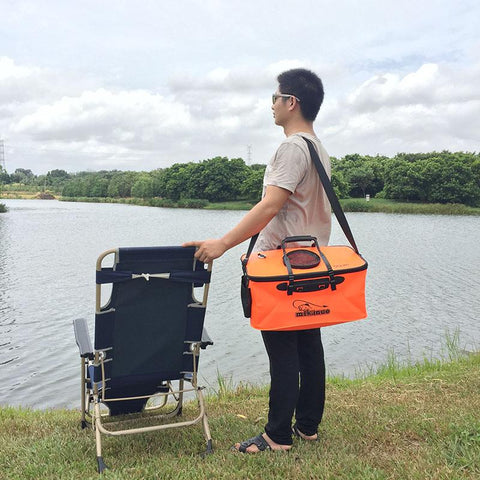 Fishing Bucket Folding Thickening Living Fish Bucket Portable EVA Water Tank Camping -OS00396-Veeddydropshipping