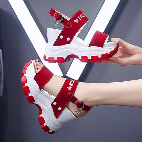 Summer Chunky High Heels Female Wedges Shoes for Women-BS00896-Veeddydropshipping