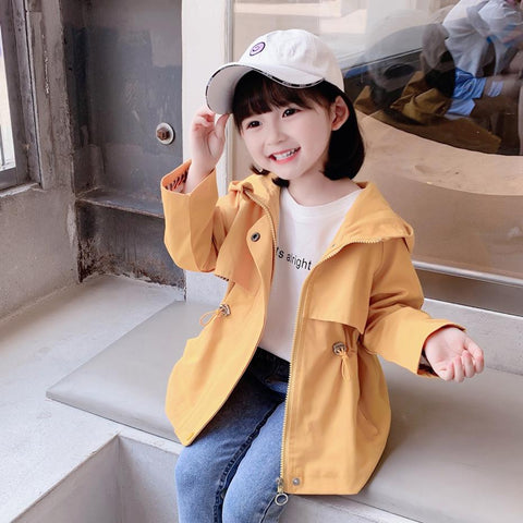Girls Long Jacket Kids Outerwear Casual Style Coat-Veeddydropshipping