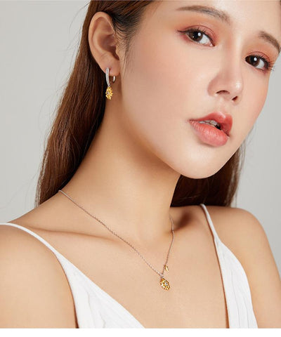 Jewelry Set 925 Sterling Silver Gold Color for Women Fashion -JW01330-Veeddydropshipping