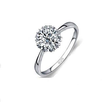 High Quality Zirconia Silver  Jewelry Classic Engagement Ring  -JW00403-Veeddydropshipping