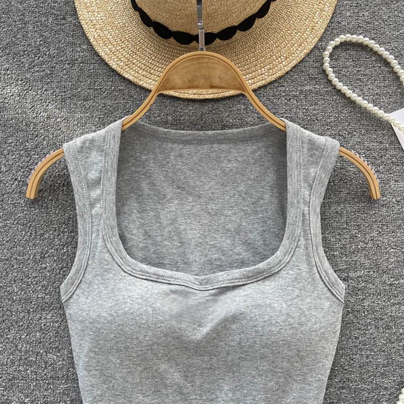 Women Sexy Low-Collar Sleeveless Camisole Tank Tops-WF00324-Veeddydropshipping