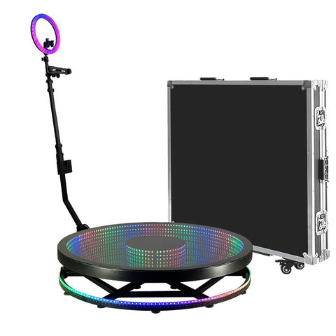 360 Photo Booth Automatic Rotating Selfie Video Spin Machine 80cm 100cm 115cm LED -CE00316-Veeddydropshipping