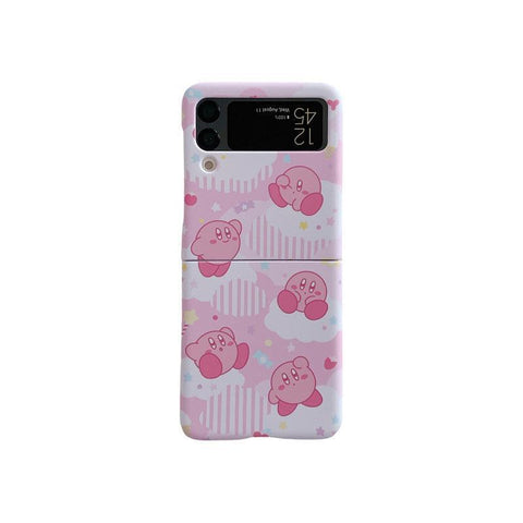 Kirby Kawaii Samsung Galaxy Z Flip3 Mobile Phone Case Folding Screen-PA00228-Veeddydropshipping