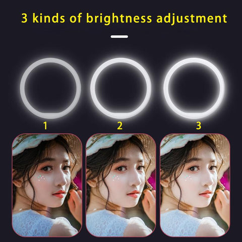 USB Rechargeable LED Selfie Ring Light Mobile Phone Fill Light Lens LED Selfie Lamp Ring-PA00798-Veeddydropshipping