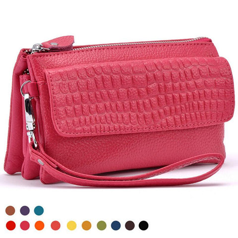 leather Women evening clutch bags ladies wallet woman purse shoulder-BS00224-Veeddydropshipping