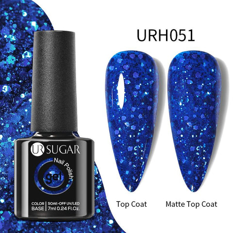 Rubber Base Gel Nail Polish Gold Glitter Base Gel Top Coat -BH01017-Veeddydropshipping