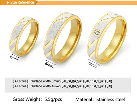 Jewelry Zirconia finger Ring For Couples Engagement Wedding -JW00412-Veeddydropshipping