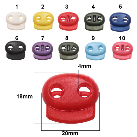 Multi-colors Hole Plastic Stopper Cord Lock-HA00074-Veeddydropshipping