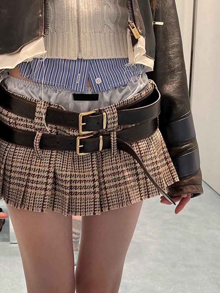 Women Streetwear Pleated Skirt Korean Fashion-WF00373-Veeddydropshipping