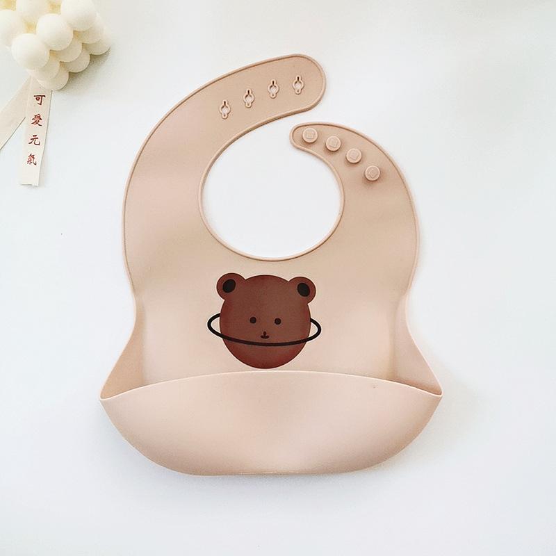 Cute Bear Baby Silicone Bib Waterproof Baby Bibs Newborn Babies Items Accessories-Veeddydropshipping-8
