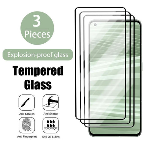3PCS Black Glass For Realme GT Neo 2 Tempered Glass For Realme 7 8 Q3 GT 2-PA00564-Veeddydropshipping