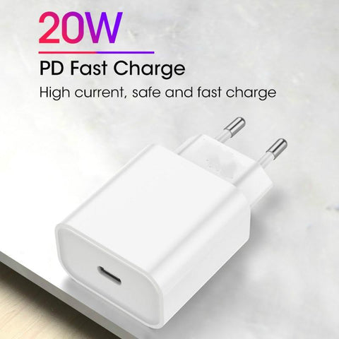 20W PD Charger USB C Fast Charging for iPhone 12 Pro 11 Pro XS Max XR X 8 Plus-PA00388-Veeddydropshipping