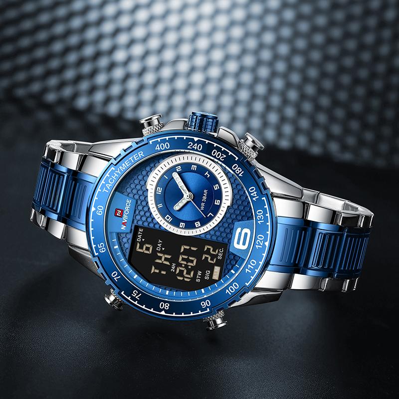 Luxury Brand New Watch Stainless Steel Dual Display Quartz -JW00796-Veeddydropshipping