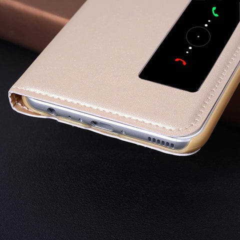 Flip Leather Smart View Case For Huawei P10 P9 Plus P8 Luxury Shockproof Cover-PA00275-Veeddydropshipping