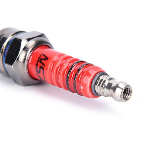 Pack of 1 Racing 3 Electrode Spark Plug A7TC for  50cc,70cc,90cc-AM00128-Veeddydropshipping