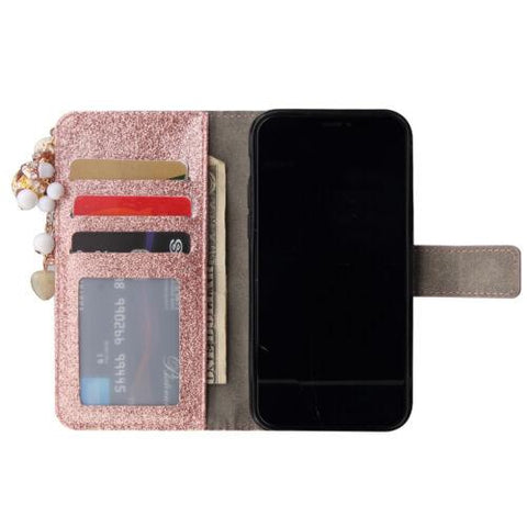 For iPhone 14 Pro Max 13 12 X XS XR 7 Bling Wallet Flip Leather Case Phone Cover-PA00127-Veeddydropshipping