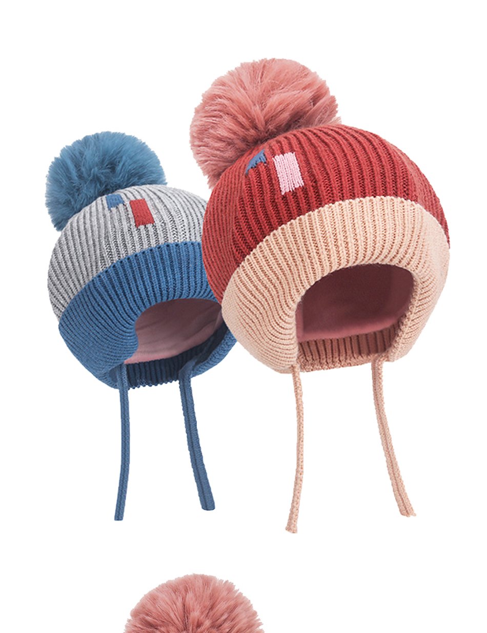 1-5Y Knitted Winter Baby Hat For Infant Boy Girl Woolen Hats With Ear Earflaps-TB00440-Veeddydropshipping