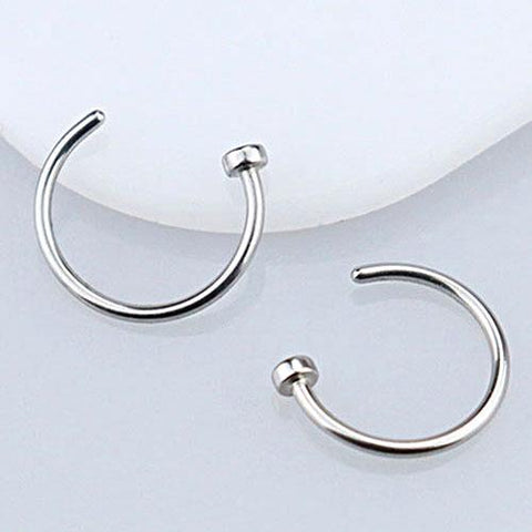 2pcs Women Men Stainless Steel Fake Nose Rings Earring-JW01370-Veeddydropshipping