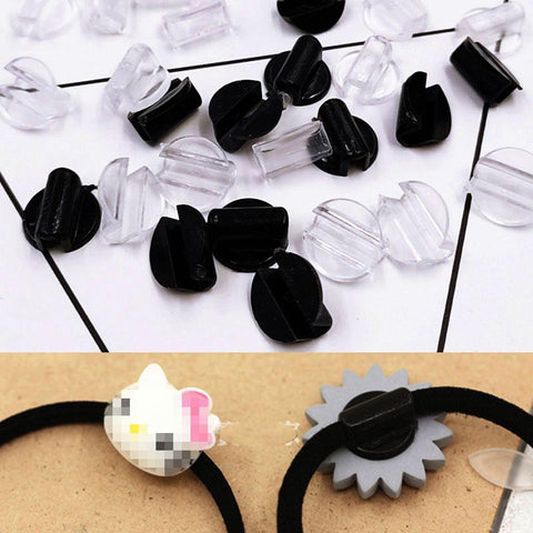 Plastic Buckle Hair Ring Holder fit 4mm Rubber Band for DIY Hairband Tie -JW01646-Veeddydropshipping