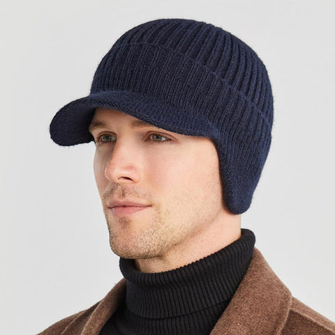 Solid Color Knitted Beanies Hat For Male Warm-MF00961-Veeddydropshipping