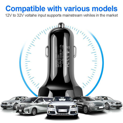 New 3-Port USB Car Charger Adapter LED Display-PA01169-Veeddydropshipping