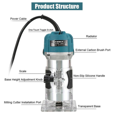 Wood Router Machine Electric Trimmer-TI00217-Veeddydropshipping