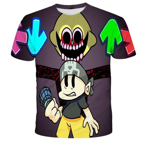 2023 New Fridany Night Funkin T Shirts 1-14 Years Summer Children-TB01156-Veeddydropshipping