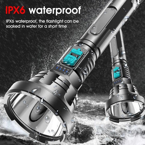 Big Strong Light LED Flashlight USB Rechargeable Tactical Hunting-TI00784-Veeddydropshipping
