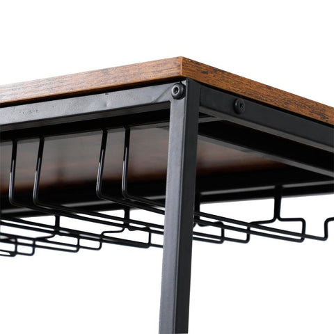 Munich Bar Cart with Wine Rack-HA01653-Veeddydropshipping