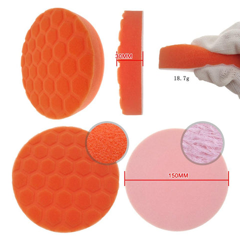 6 Inch 5pcs/Set Sponge Polishing Pad Waxing Buffing Pad Kit-AM00509-Veeddydropshipping