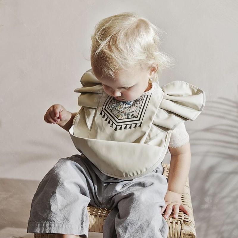 Baby Bibs INS Nordic Style Angel Feed Pocket Burp Girl Boy Infant Meals Bib-Veeddydropshipping-2