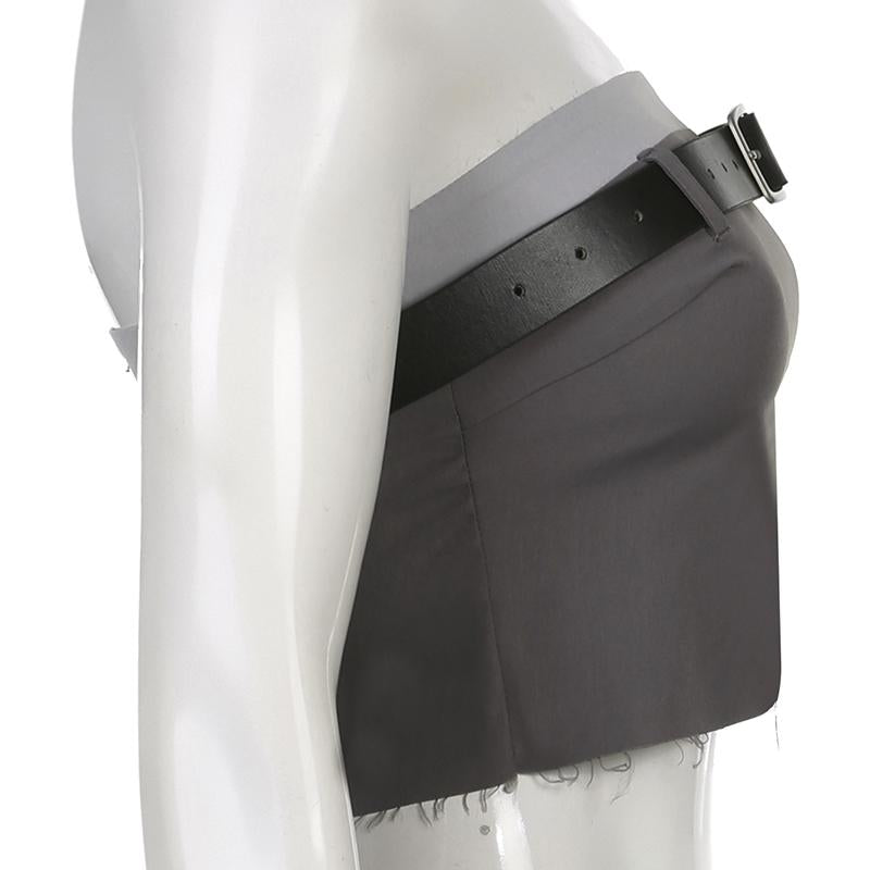 Banadge Corset Top Sleeveless Strapless Cargo Mini Vest-Veeddydropshipping