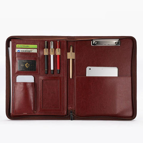 Women Business Briefcase Pu Leather Document Case Notebook-BS00501-Veeddydropshipping