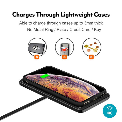20W Car Wireless Chargers Mat Silicone Non-Slip Pad-PA01097-Veeddydropshipping