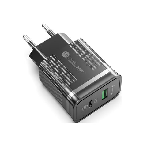 20W Fast Chargers QC 3.0 USB PD Quick Charging Adapter Wall Mobile Phone-PA00390-Veeddydropshipping
