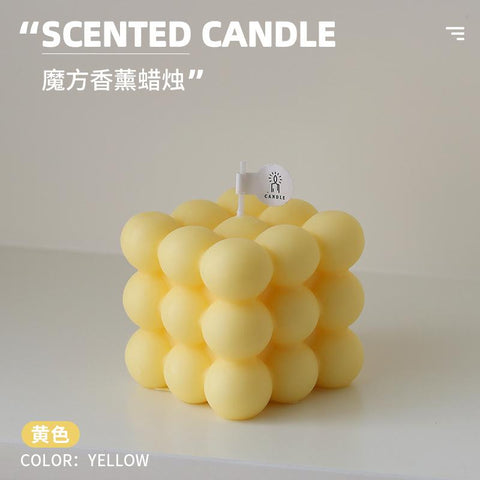 Modern Home Decoration Big Cube Bubble Candle-HA00345-Veeddydropshipping
