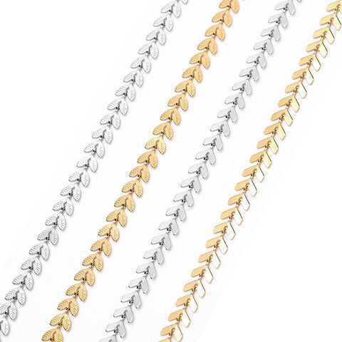 Stainless Steel Tone Shape Bulk Necklace Chain Fit DIY  Jewelry -JW01584-Veeddydropshipping