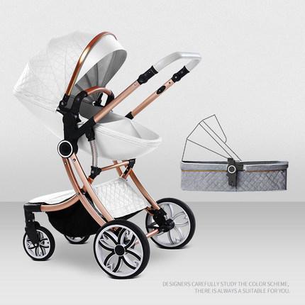Baby Stroller 2 in 1 Can Sit Can Lie Baby Pram High Landscape bidirectional-TB00365-Veeddydropshipping