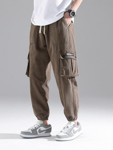 Pants Men Plus Size Baggy Joggers Streetwear-MF00608-Veeddydropshipping